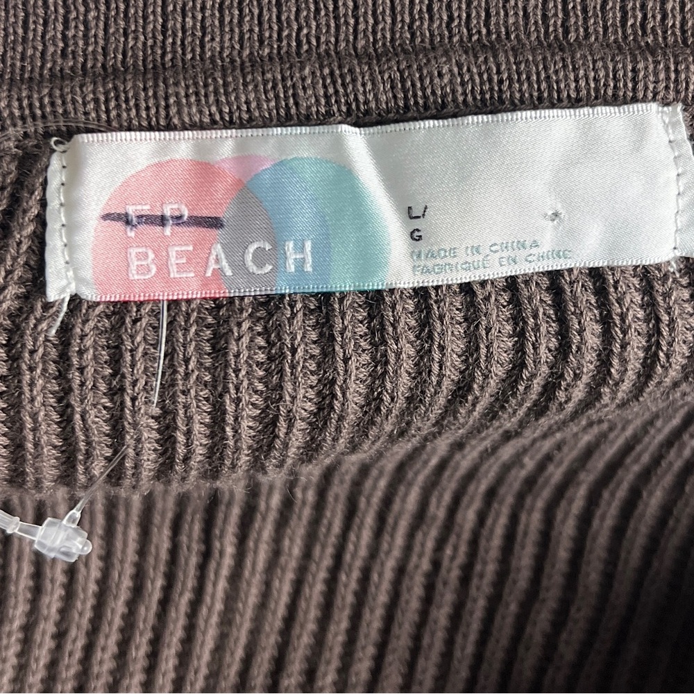 Free People FP Beach Picnic Sweater Romper in Minked - sz Large - Picture 8 of 10